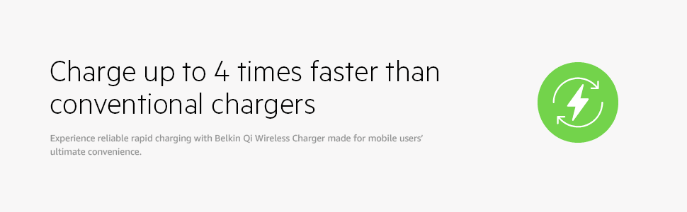 Belkin Quick Charge Wireless Charging Pad - 10W Qi-Certified Charger Pad for Apple iPhone, Samsung Galaxy, Pixel, Airpods Pro & More