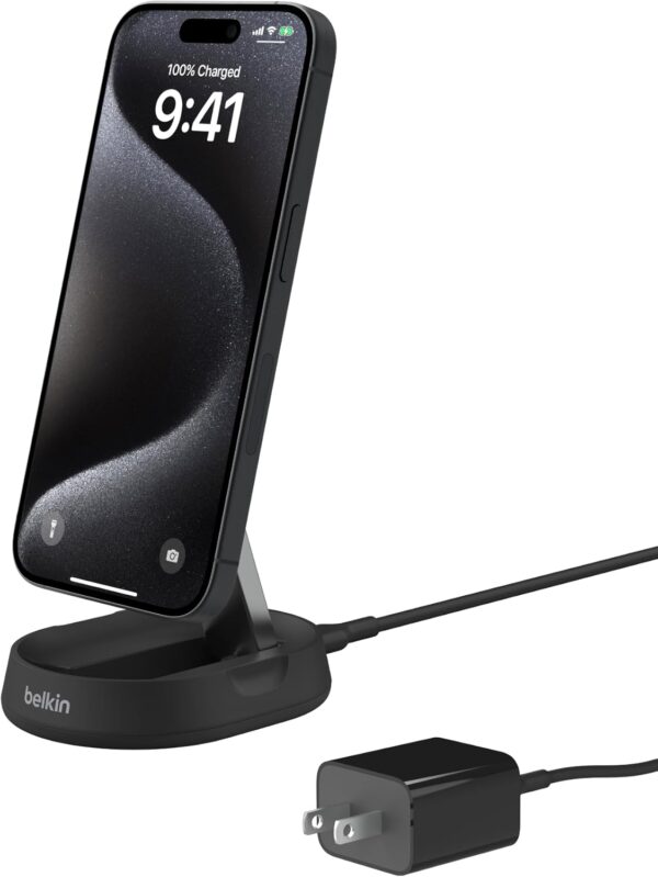 Belkin Convertible Magnetic Charging Stand 15W - MagSafe-Compatible Fast Qi2 Charger
