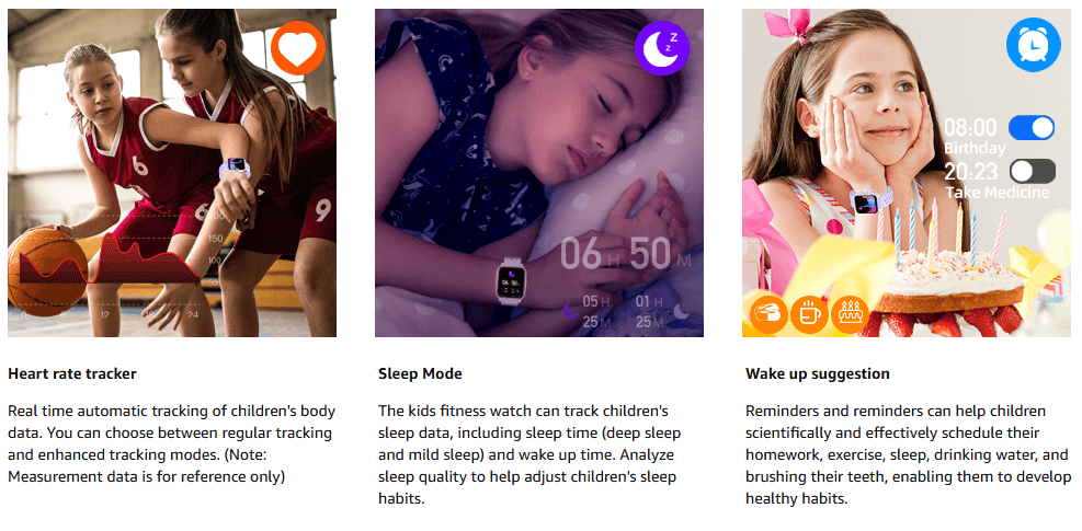Kids Smart Watch Girls Boys, Smart Girls Watch for Kids Smart Watch Gifts, Multiple Sports Modes