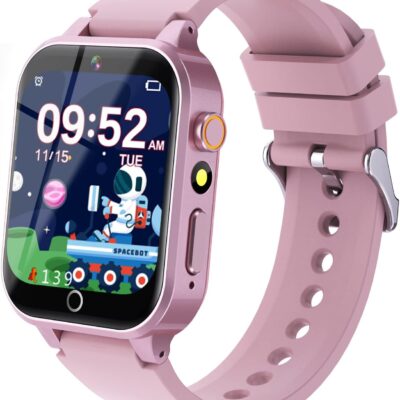 Kids Smart Watch Gift for Girls, Games HD Touch Screen Watches with Video Camera Music Player Pedometer Flashlight