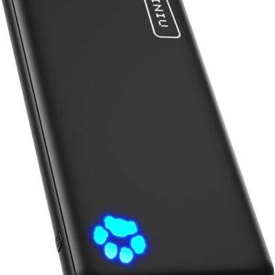 INIU Portable Charger, Slimmest 10000mAh 5V/3A Power Bank, USB C in&out High-Speed Charging Battery Pack, for iPhone & Android Phone