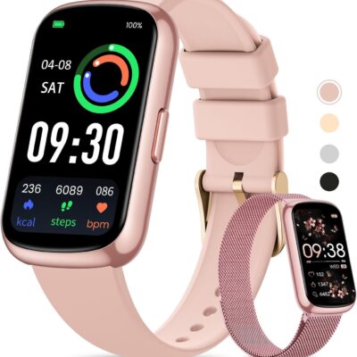 AKUMAKA Smart Watches for Women Men with 24/7 Heart Rate Monitor Blood Oxygen Sleep Tracker, for iPhone & Android