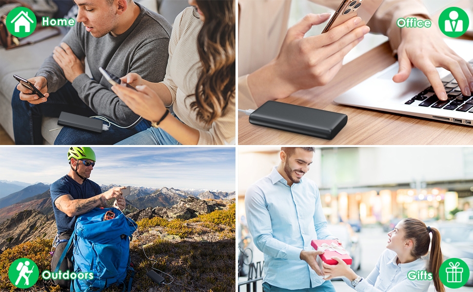RGVOTA Portable Charger 38800mAh,LCD Display Power Bank,5 USB Outputs Battery Pack Backup, USB-C in&out Dual Input Phone Charging Compatible with iPhone and Android