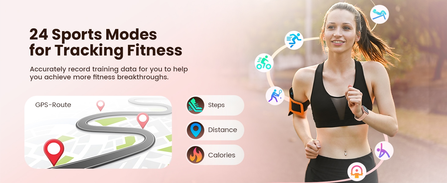 AKUMAKA Smart Watches for Women Men with 24/7 Heart Rate Monitor Blood Oxygen Sleep Tracker, for iPhone & Android