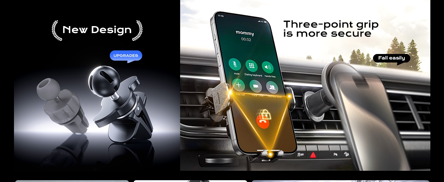 CHGeek Wireless Car Charger, 15W Fast Charging Auto Clamping Car Charger for iPhone & Android Phone 