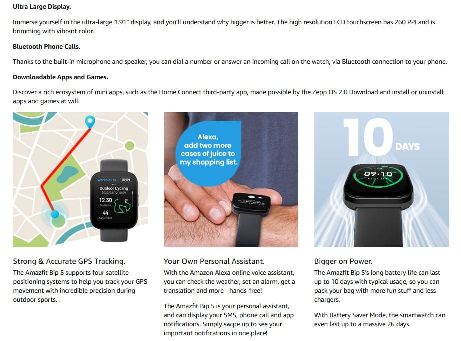 Amazfit Bip 5 Smart Watch 46mm 9 - Way of Buy
